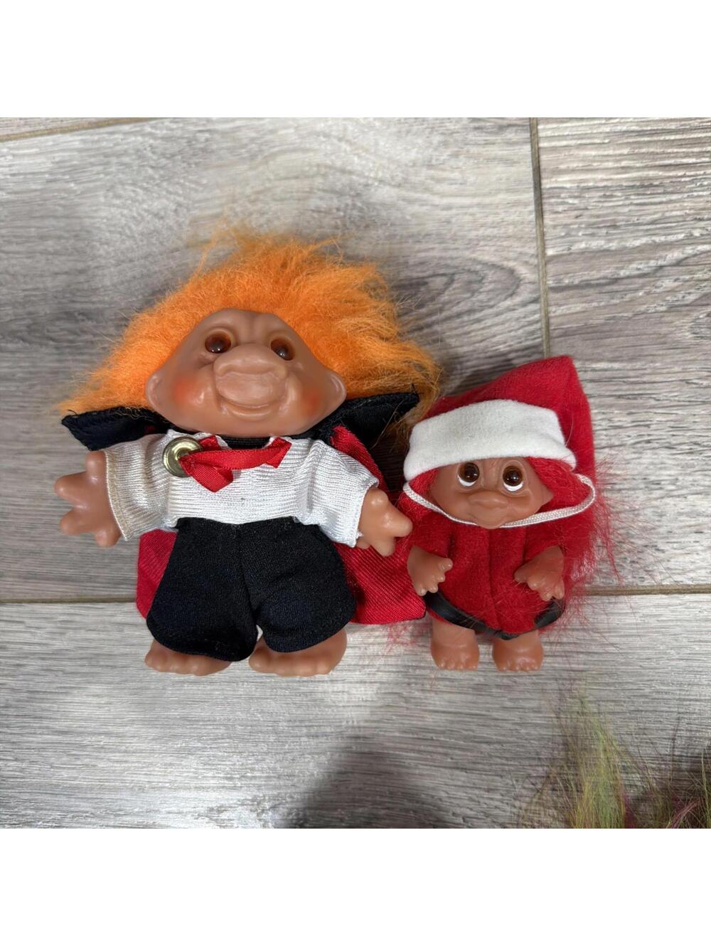 VTG DAMN Troll Doll VTG 80s Dracula & 3” Santa